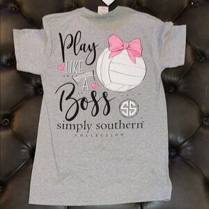 Simply Southern Kids Grey Volleyball T-Shirt
